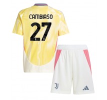 Juventus Andrea Cambiaso #27 Koszulka Wyjazdowa dzieci 2024-25 Krótki Rękaw (+ krótkie spodenki)